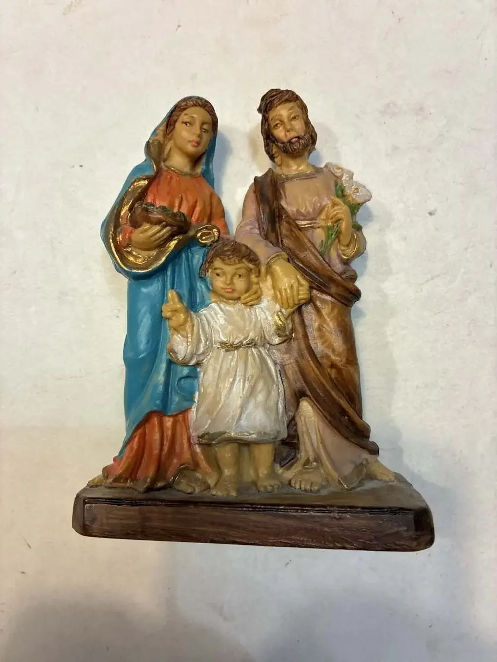 Vintage Holy Family Statue of Jesus Mary and Joseph Made in Italy